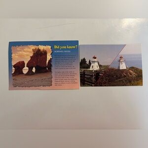 3 for $20 Vintage New Brunswick Postcard Set - Hopewell Rocks & Lighthouse